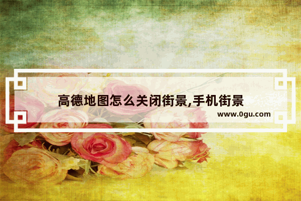 高德地图怎么关闭街景,手机街景