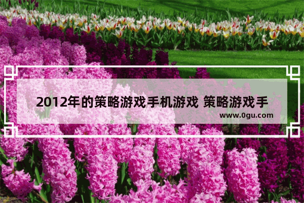 2012年的策略游戏手机游戏 策略游戏手机