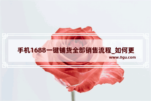 手机1688一键铺货全部销售流程_如何更高效推销新手机的步骤