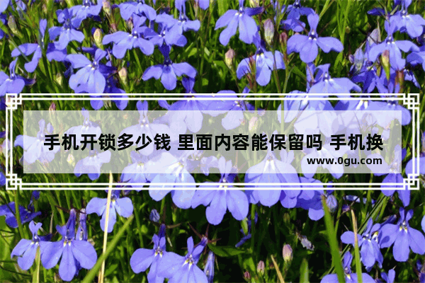 手机开锁多少钱 里面内容能保留吗 手机换锁