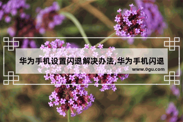 华为手机设置闪退解决办法,华为手机闪退