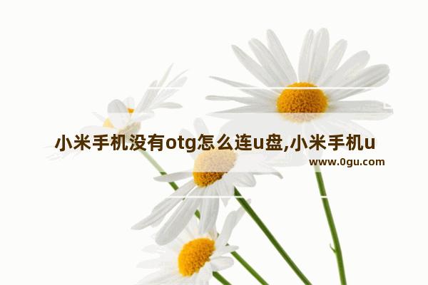 小米手机没有otg怎么连u盘,小米手机u盘