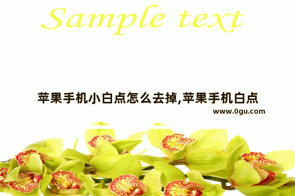 苹果手机小白点怎么去掉,苹果手机白点