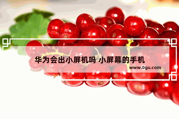 华为会出小屏机吗 小屏幕的手机