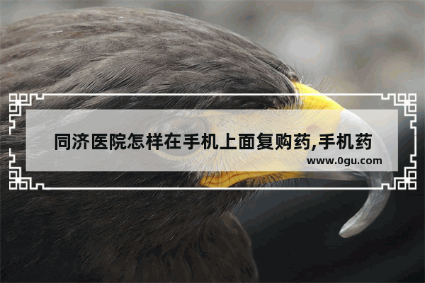 同济医院怎样在手机上面复购药,手机药