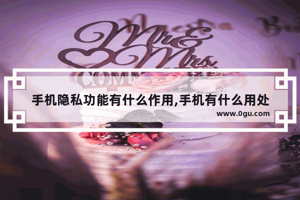 手机隐私功能有什么作用,手机有什么用处
