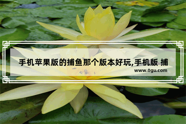 手机苹果版的捕鱼那个版本好玩,手机版 捕鱼
