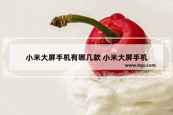小米大屏手机有哪几款 小米大屏手机