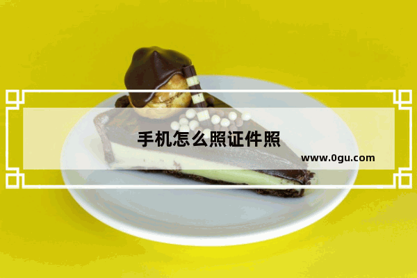 手机怎么照证件照