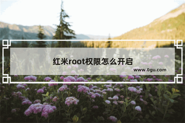 红米root权限怎么开启