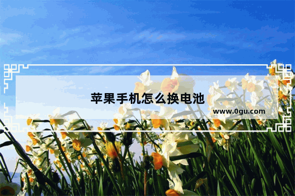 苹果手机怎么换电池