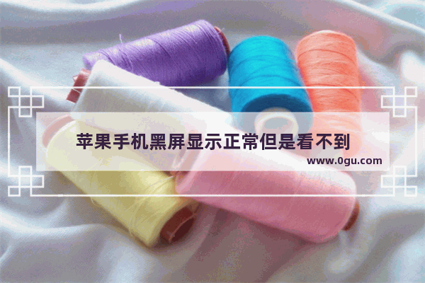 苹果手机黑屏显示正常但是看不到