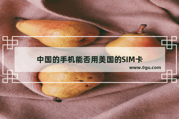中国的手机能否用美国的SIM卡