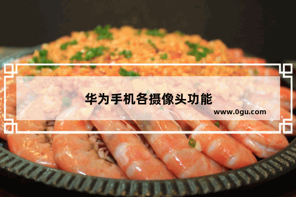 华为手机各摄像头功能