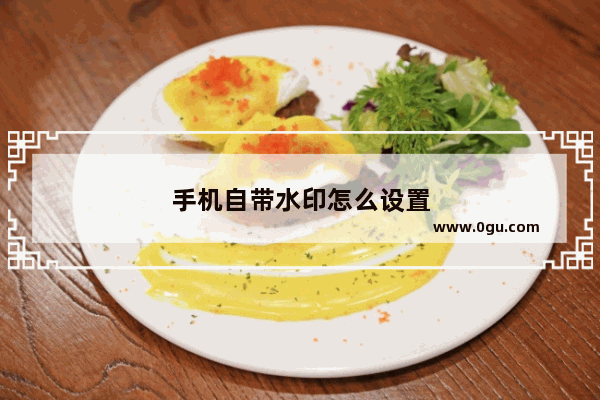 手机自带水印怎么设置