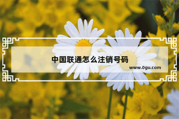 中国联通怎么注销号码