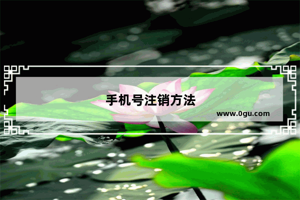 手机号注销方法