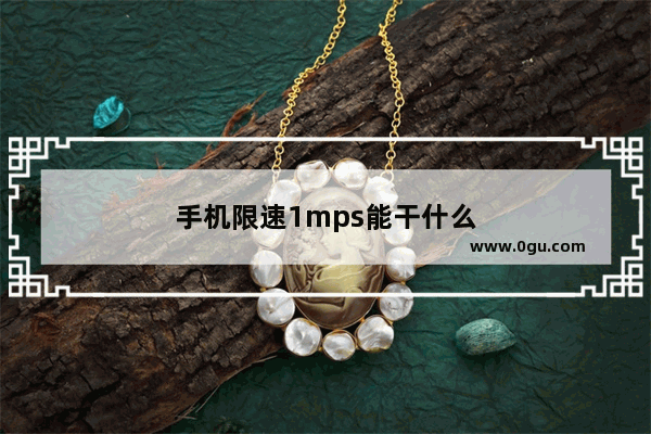 手机限速1mps能干什么