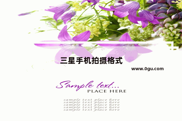 三星手机拍摄格式