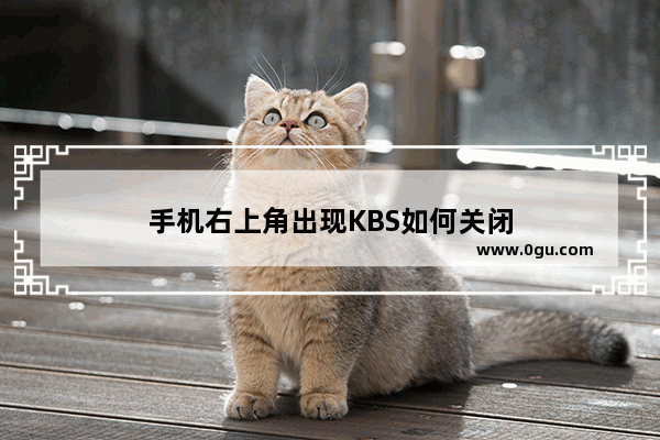 手机右上角出现KBS如何关闭
