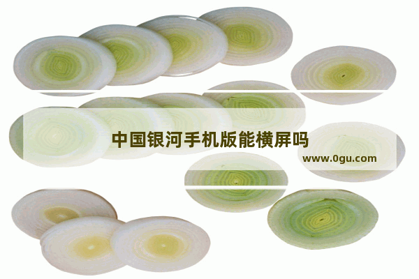 中国银河手机版能横屏吗