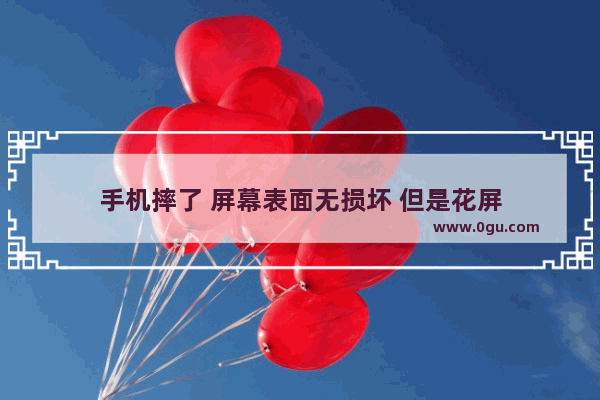 手机摔了 屏幕表面无损坏 但是花屏