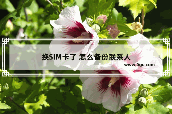换SIM卡了 怎么备份联系人