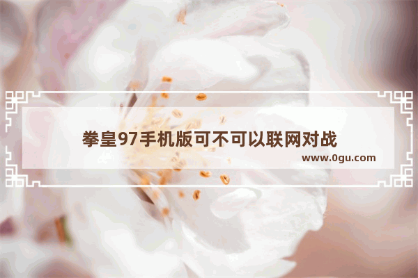 拳皇97手机版可不可以联网对战