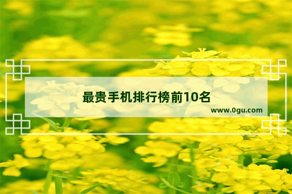 最贵手机排行榜前10名