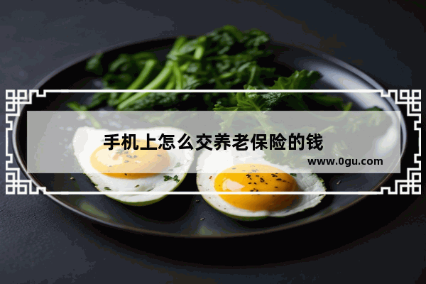 手机上怎么交养老保险的钱