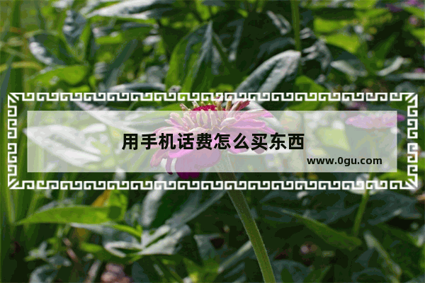 用手机话费怎么买东西