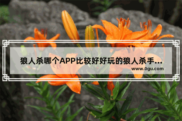 狼人杀哪个APP比较好好玩的狼人杀手机版推荐