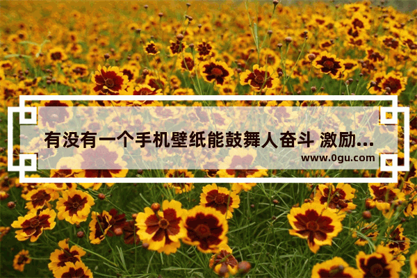 有没有一个手机壁纸能鼓舞人奋斗 激励自己的