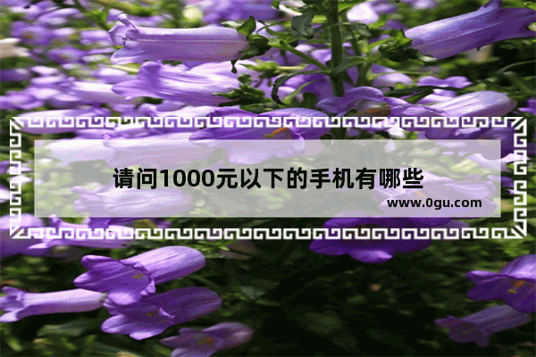 请问1000元以下的手机有哪些