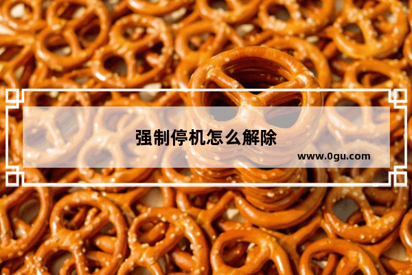 强制停机怎么解除