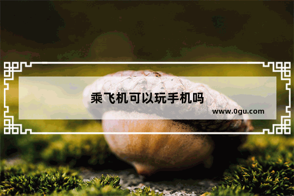 乘飞机可以玩手机吗