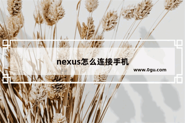 nexus怎么连接手机