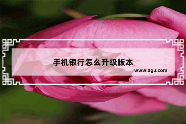 手机银行怎么升级版本