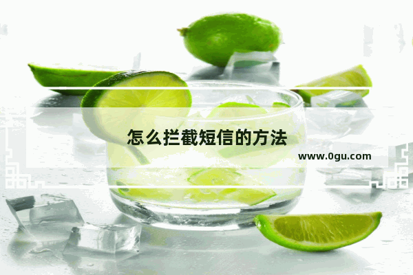 怎么拦截短信的方法