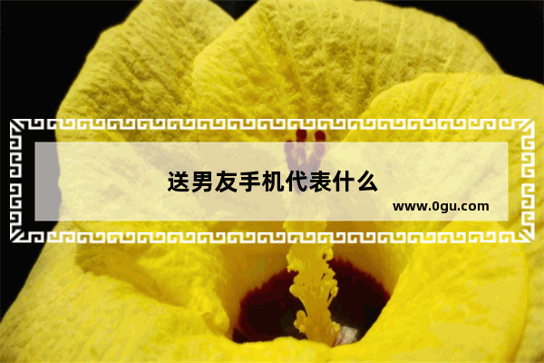 送男友手机代表什么