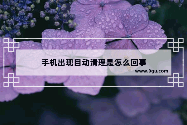 手机出现自动清理是怎么回事