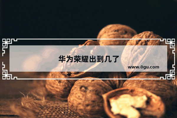 华为荣耀出到几了