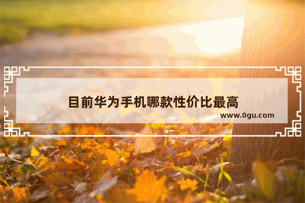 目前华为手机哪款性价比最高