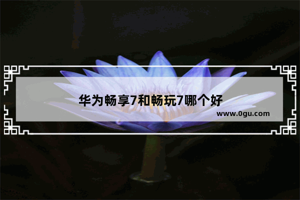 华为畅享7和畅玩7哪个好