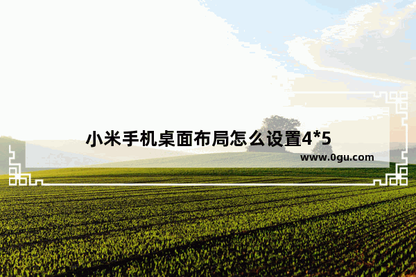 小米手机桌面布局怎么设置4*5