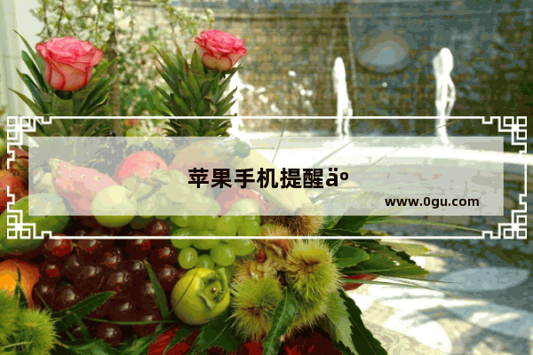 苹果手机提醒事项怎么用