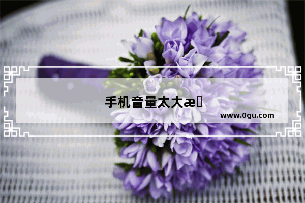 手机音量太大怎么办已经最小了