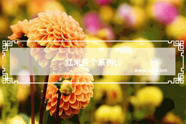 红米各个系列的意思