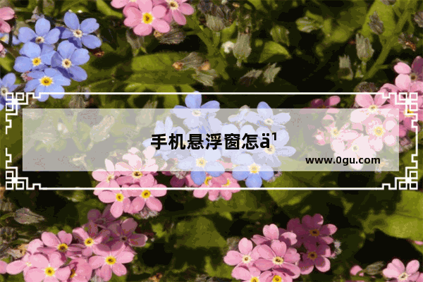 手机悬浮窗怎么用