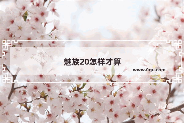 魅族20怎样才算激活手机